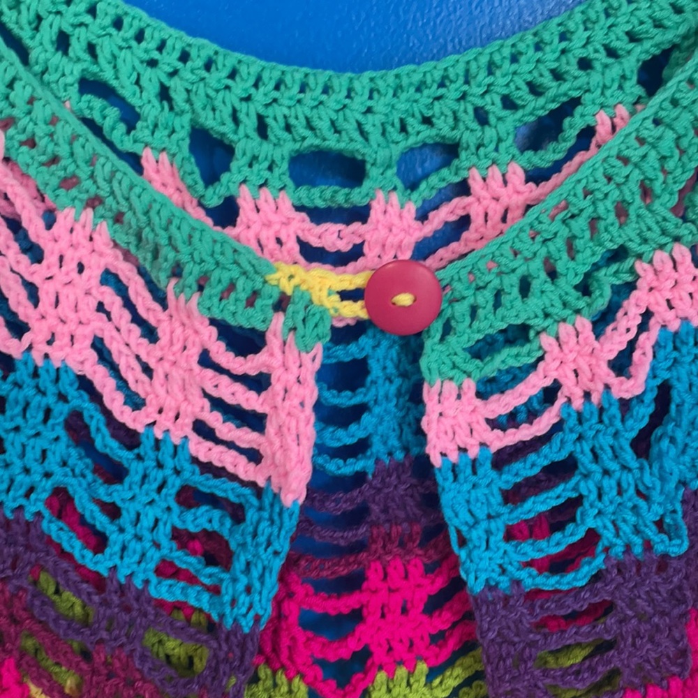 Beautiful Colorful crocheted Wrap. Handcrafted with Love ❤️ - Picture 2 of 3